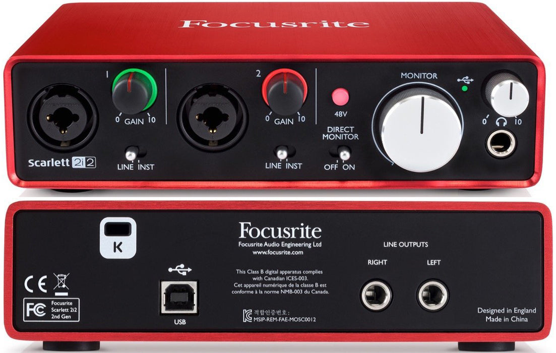 Focusrite Scarlett 2i2 (Second Generation) USB 2.0 audio interface for Mac®  and PC at Crutchfield